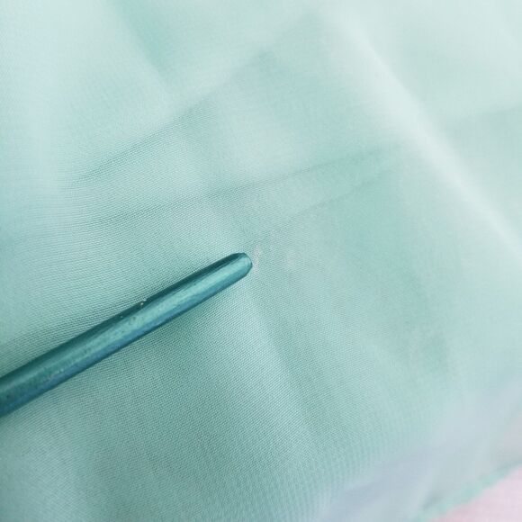 Women's Top Size Small Teal Blue Beachy Coasty Whimsical Lace - Picture 8 of 10